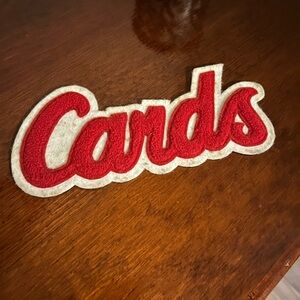 Vintage Red 'Cards' Felt Patch